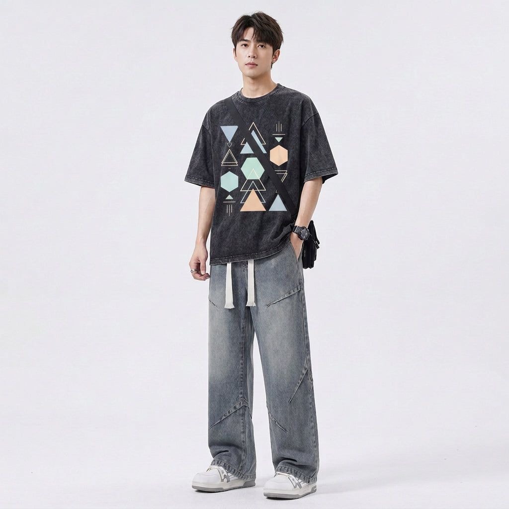 Men's Distressed Streetwear Baggy Jeans