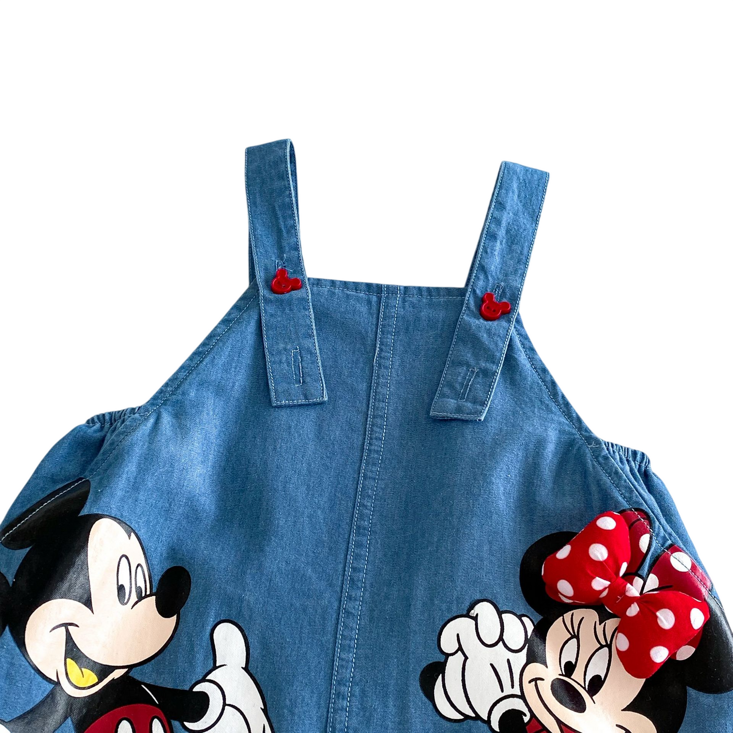 Mickey & Minnie Girl's Denim Skirt Overall Outfit Set