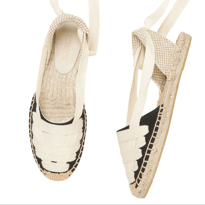TONIVIS Women's Ankle Espadrille Flats