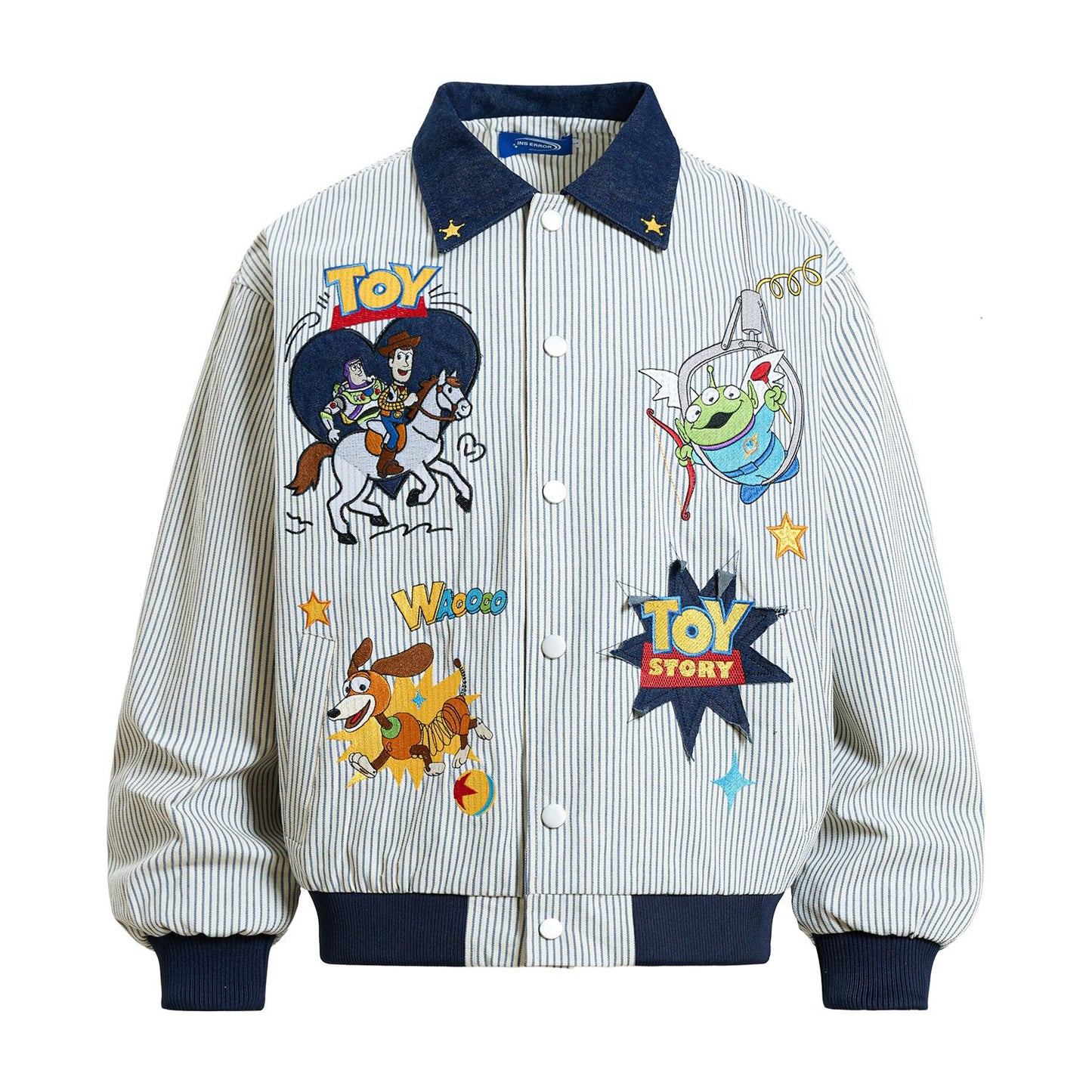 Toy Story Striped Patchwork Varsity Jacket