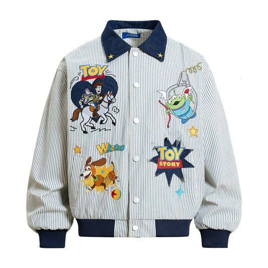 Toy Story Striped Patchwork Varsity Jacket