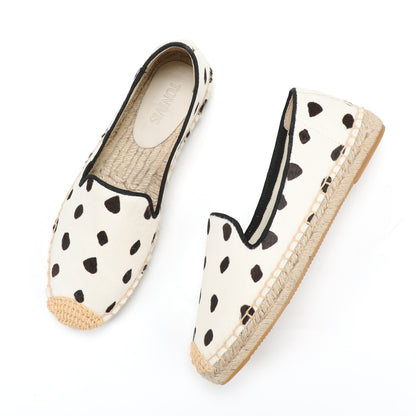 TONIVIS Women's Pony Hair Slip-On Espadrille Flats