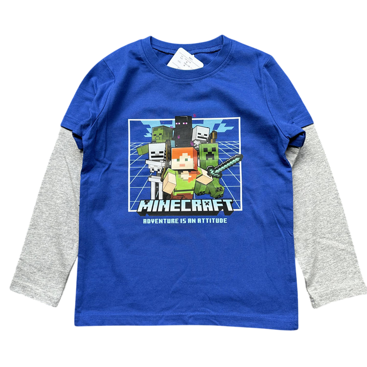Minecraft Mock Long-Sleeve Tees 5-Piece Set