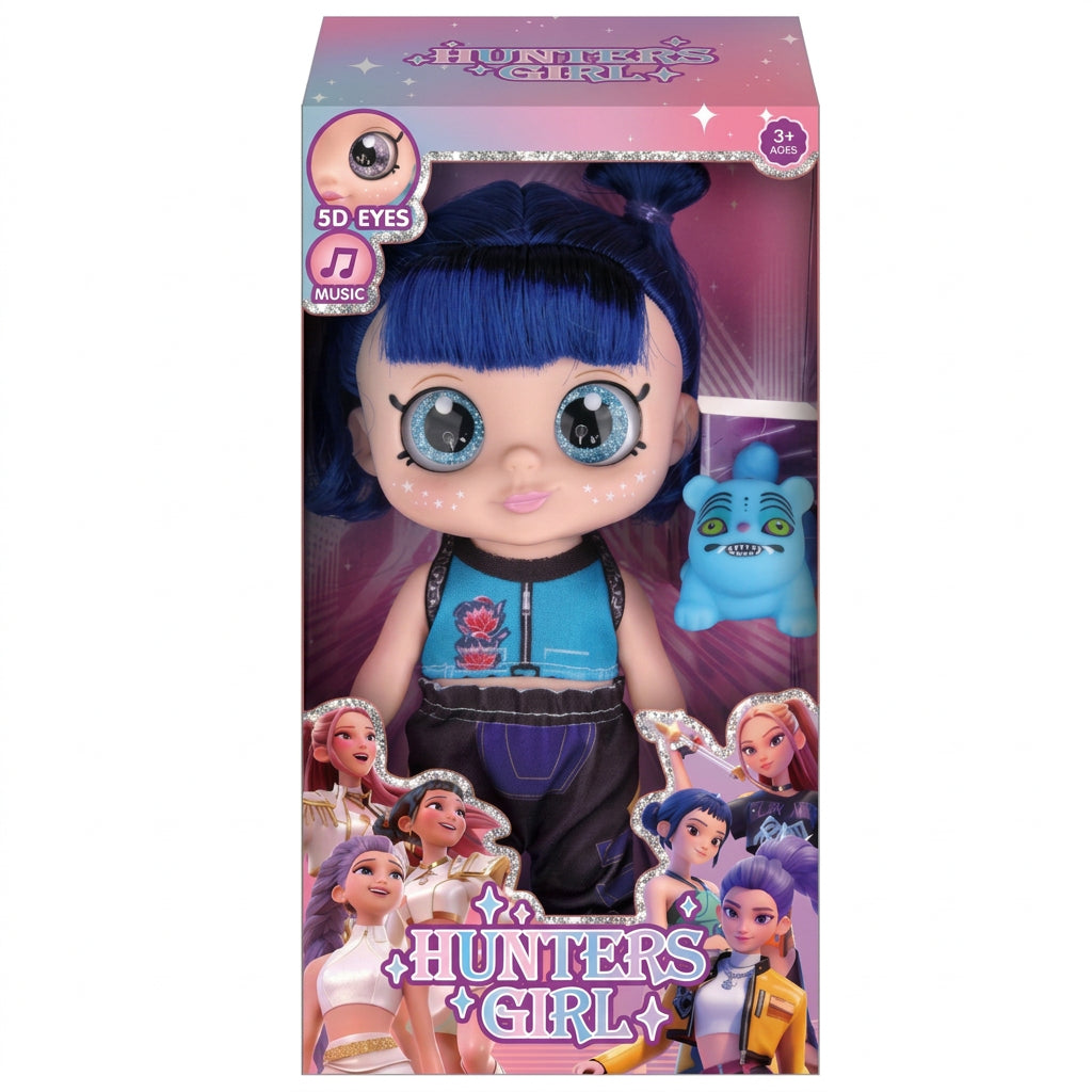 Demon Hunters Singing Doll with 5D Eyes & Blue Tiger Companion