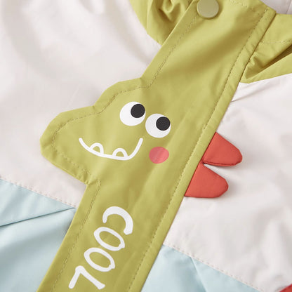 Boys' Kids 3D Dinosaur Colorblock Windbreaker