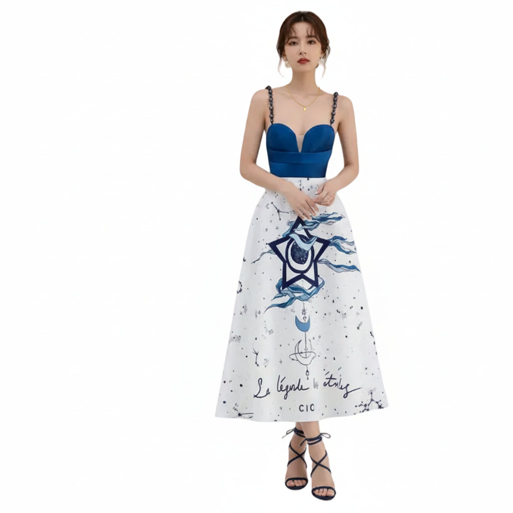 Constellation Elegant Temperament Midi Dress
