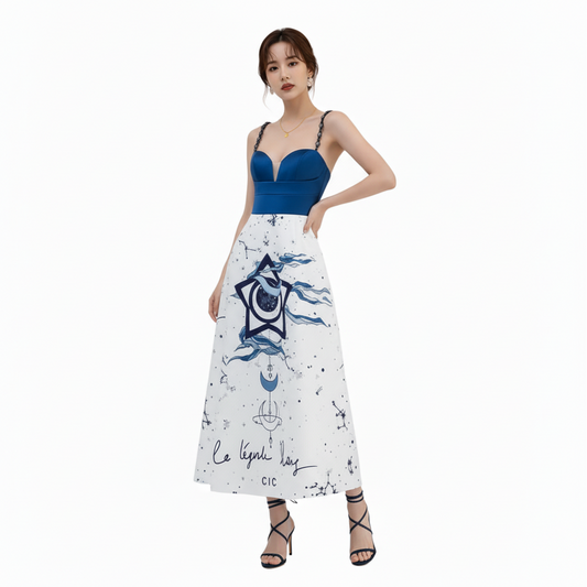 Constellation Elegant Temperament Midi Dress