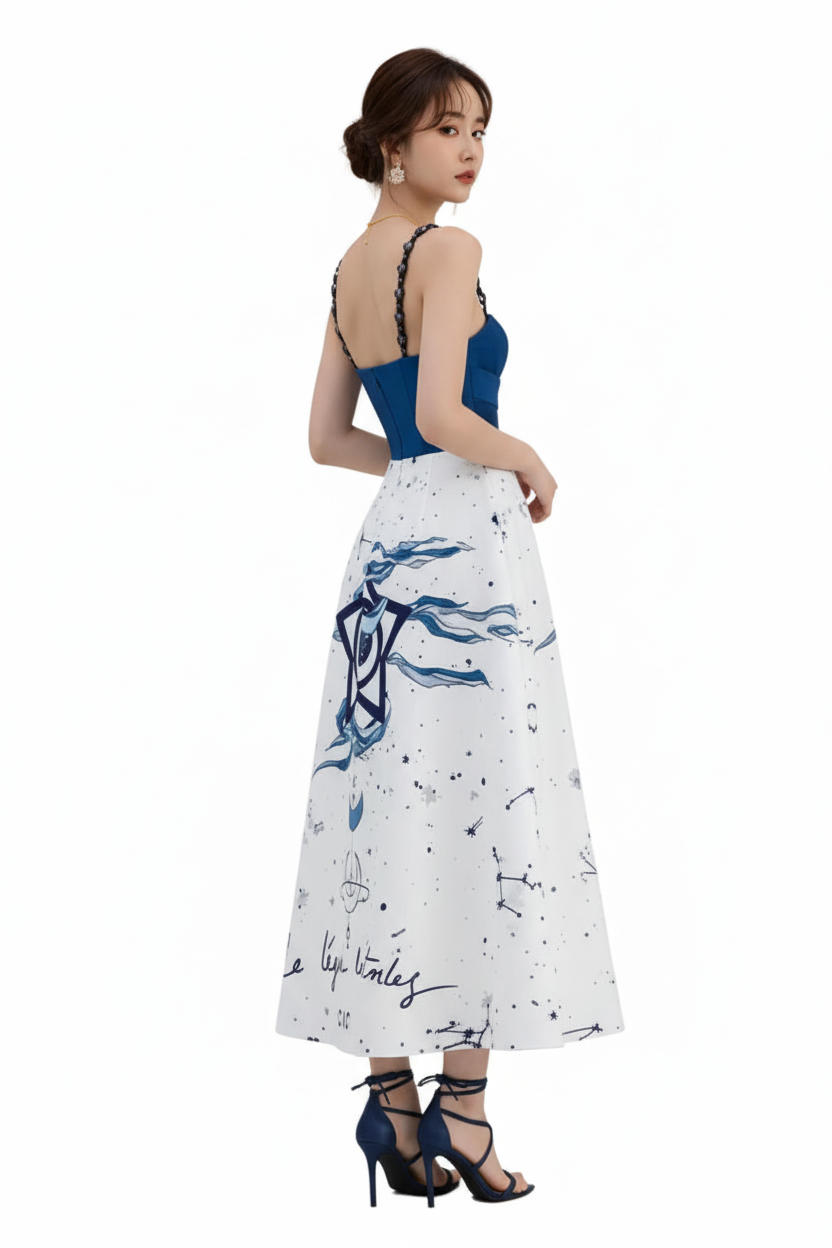 Constellation Elegant Temperament Midi Dress