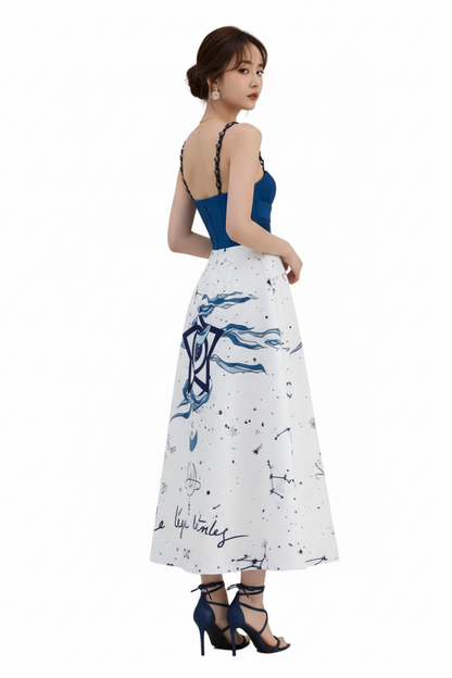 Constellation Elegant Temperament Midi Dress