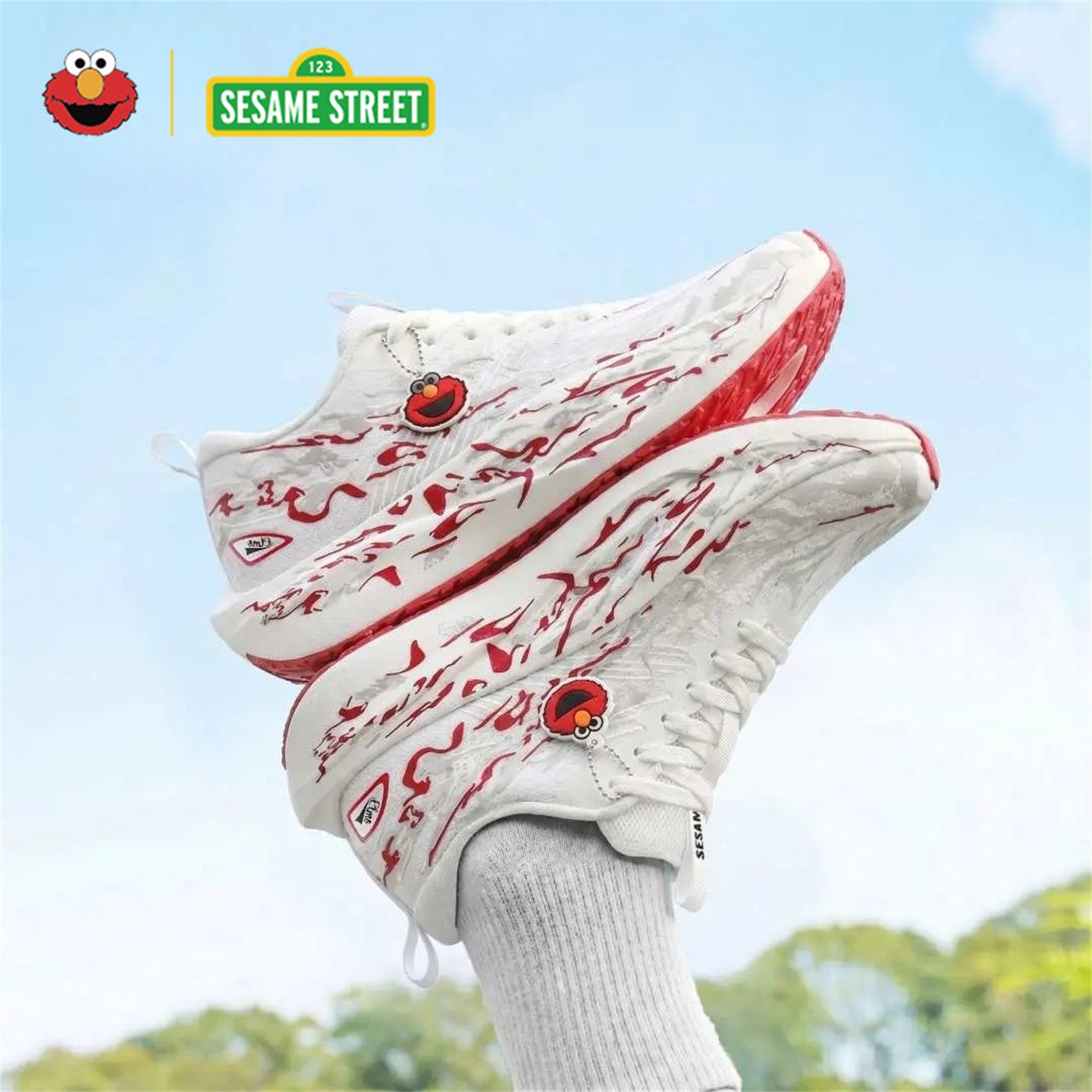 Sesame Street | Elmo Wave Knit Sneakers - Red