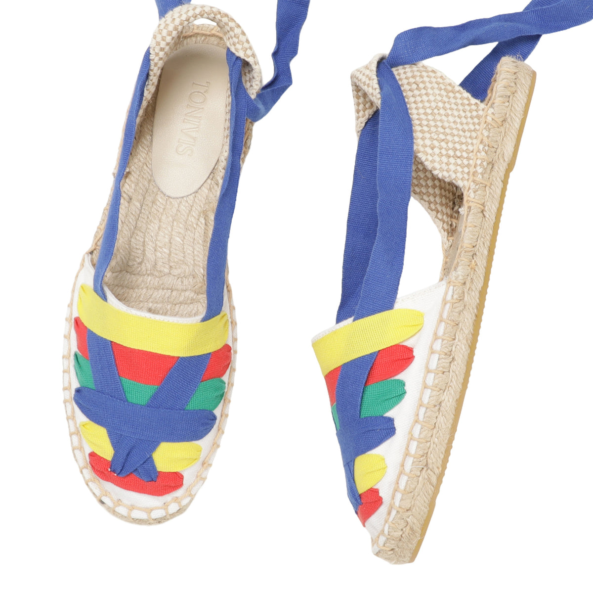 TONIVIS Women's Ankle Espadrille Flats