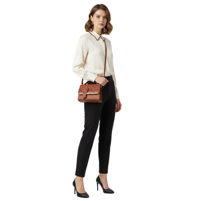 Linear Buckle Crossbody / Handbag