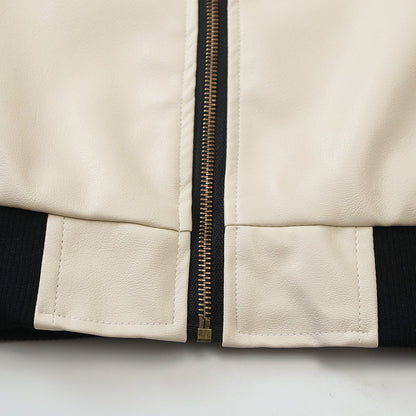 Snoopy "Sweetheart" PU Leather Racing Jacket