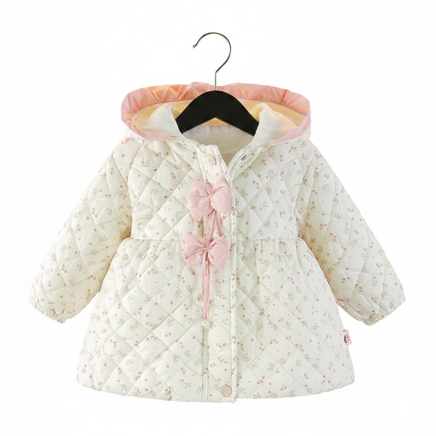 Girls' Flora Bow Hooded Jacket