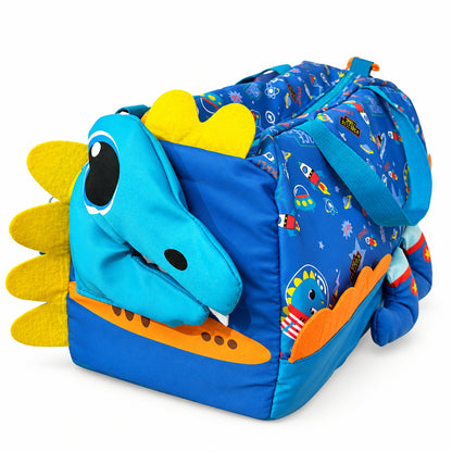 2-Piece Kids Space Dinosaur Backpack & Duffel Bag Travel Set