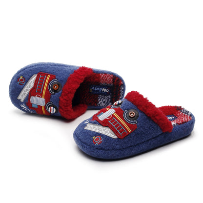 Children's Firefighter Rescue Closed-Toe Home Slippers