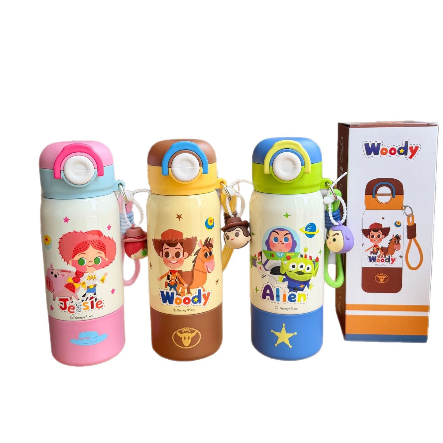 Toy Story Kids Insulated Stainless Steel Water Bottle with Charm