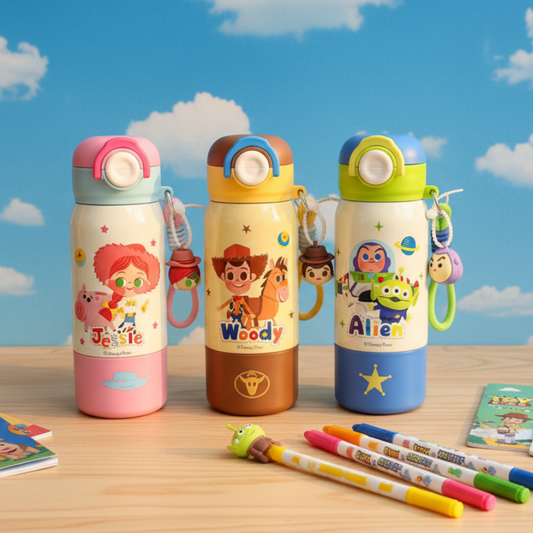 Toy Story Kids Insulated Stainless Steel Water Bottle with Charm