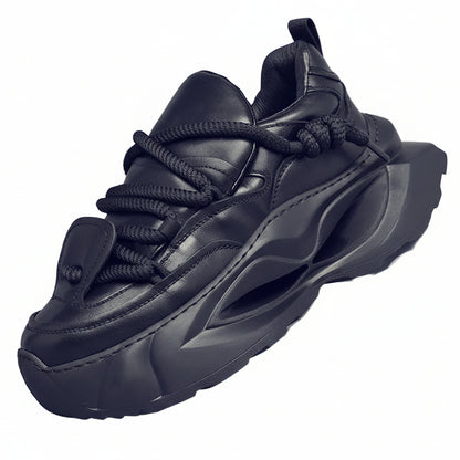 Men's Alpha Sole Leather Shoes (Black)
