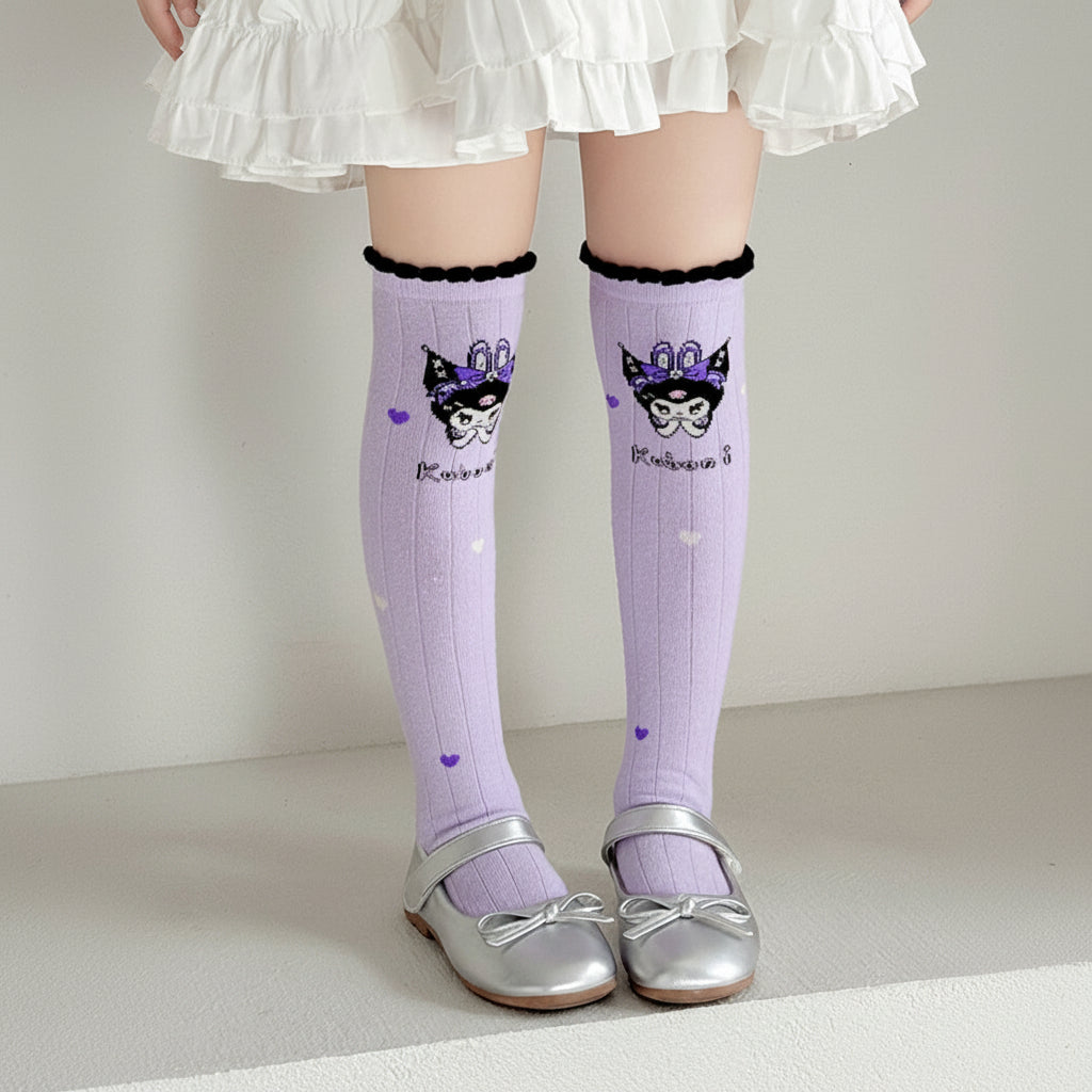 Adorable Kuromi Knee-High Ultra Soft Socks
