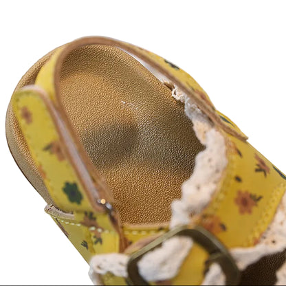 Floral Cork Sandals for Girl's