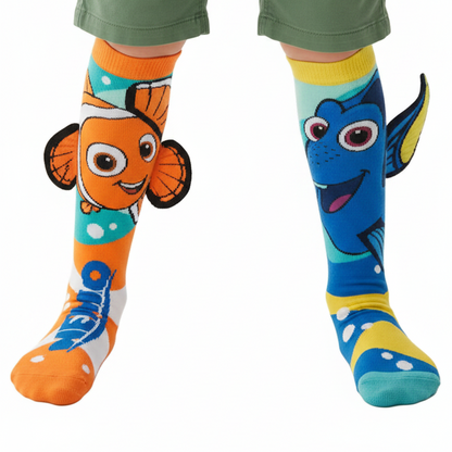 Nemo & Dory  Knee-High Mismatched 3D Crazy Socks