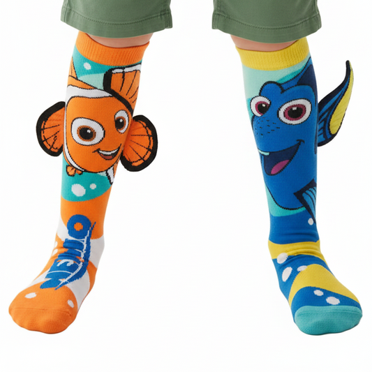 Nemo & Dory  Knee-High Mismatched 3D Crazy Socks