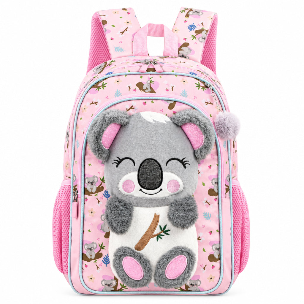 Girl's 3D Fox Plush School Backpack