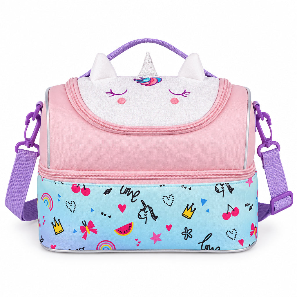 Supercute Magic Unicorn Double Decker Insulated Lunch Bag