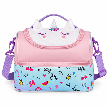 Supercute Magic Unicorn Double Decker Insulated Lunch Bag