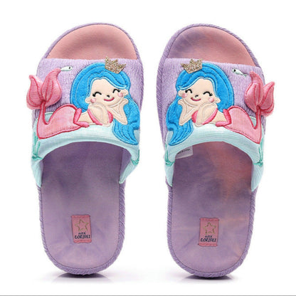 Children's Adorable Mermaid Home Slippers