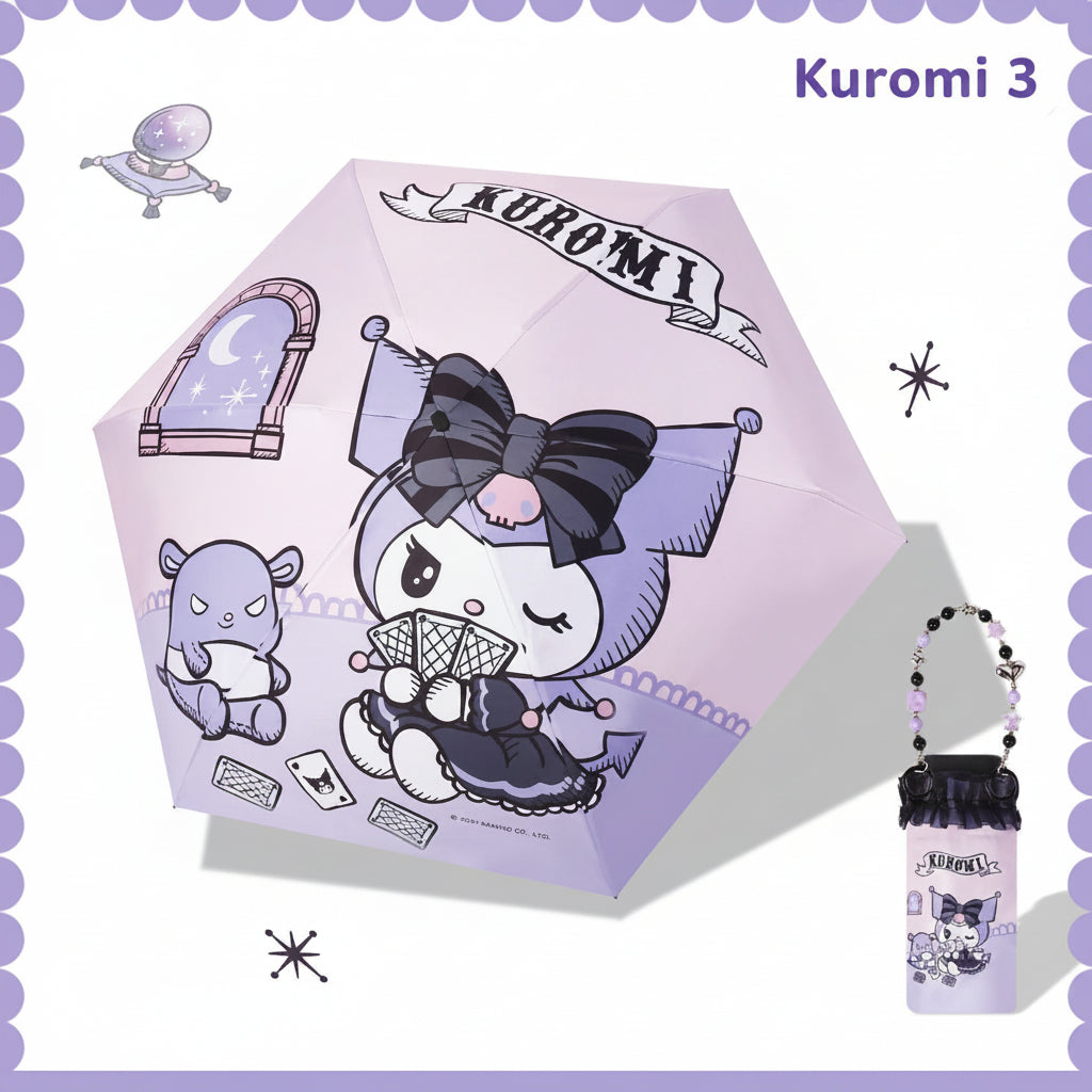 Sanrio Kuromi Compact Foldable Umbrella