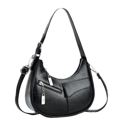 Retro Multi-Pocket Crescent Crossbody/Handbag