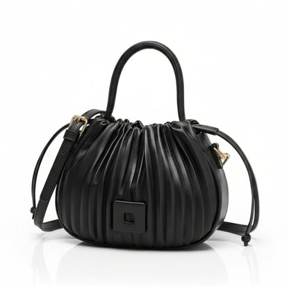 Pleated Bucket Crossbody Bag