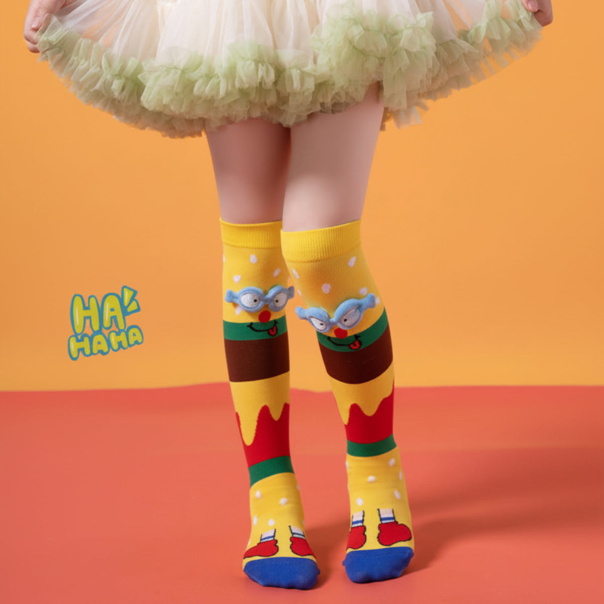 Silly Treats 3D Knee-High Crazy Socks