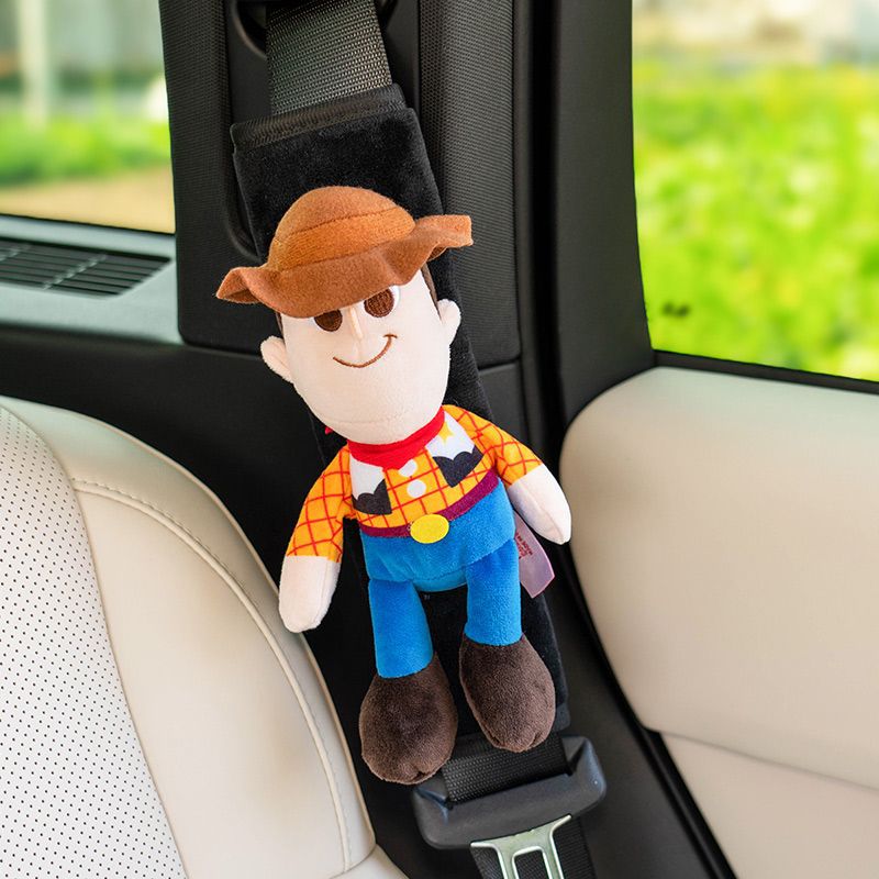 Toy Story Buzz Lightyear & Woody Plush Seat Belt Protective Cover Set