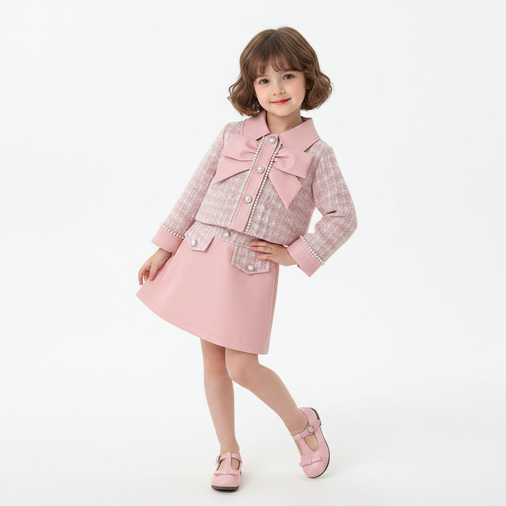 Girls' Chantel Long Sleeves  Casual Suit - 2-Piece Outfit Set