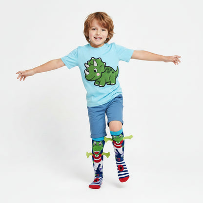 Dinosaur Sports 3D Knee High Crazy Socks