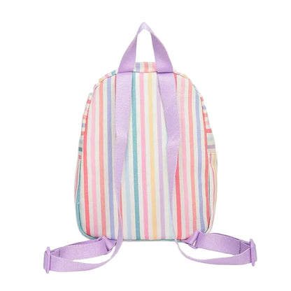 Minnie Mouse & Daisy Duck Pastel Striped Kids Backpack