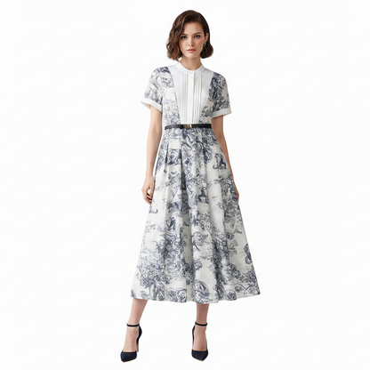 L'Amour Belted Shirt Midi Dress