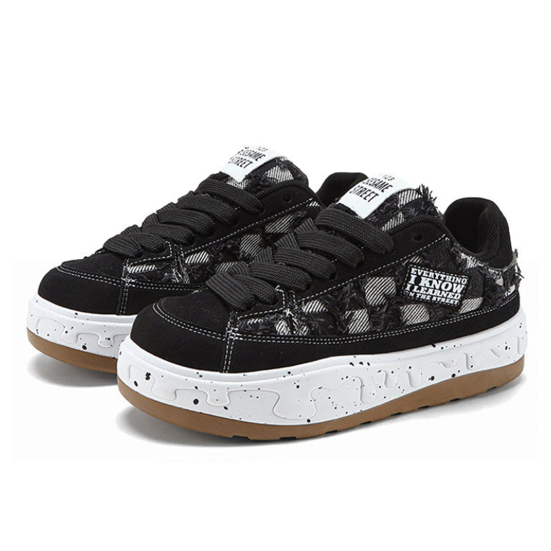 Sesame Street | Men's Plaid Chunky Casual Sneakers