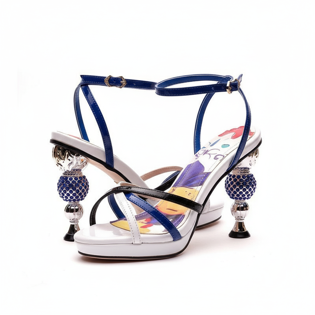 Baroque Ankle Strap Heels