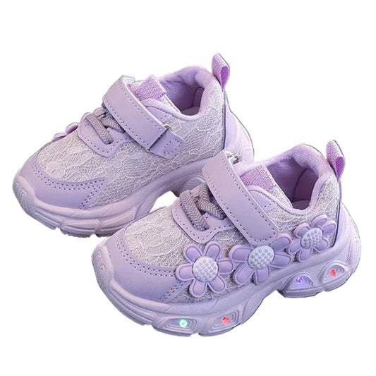 Girls Petal Princess Light-Up Sneakers