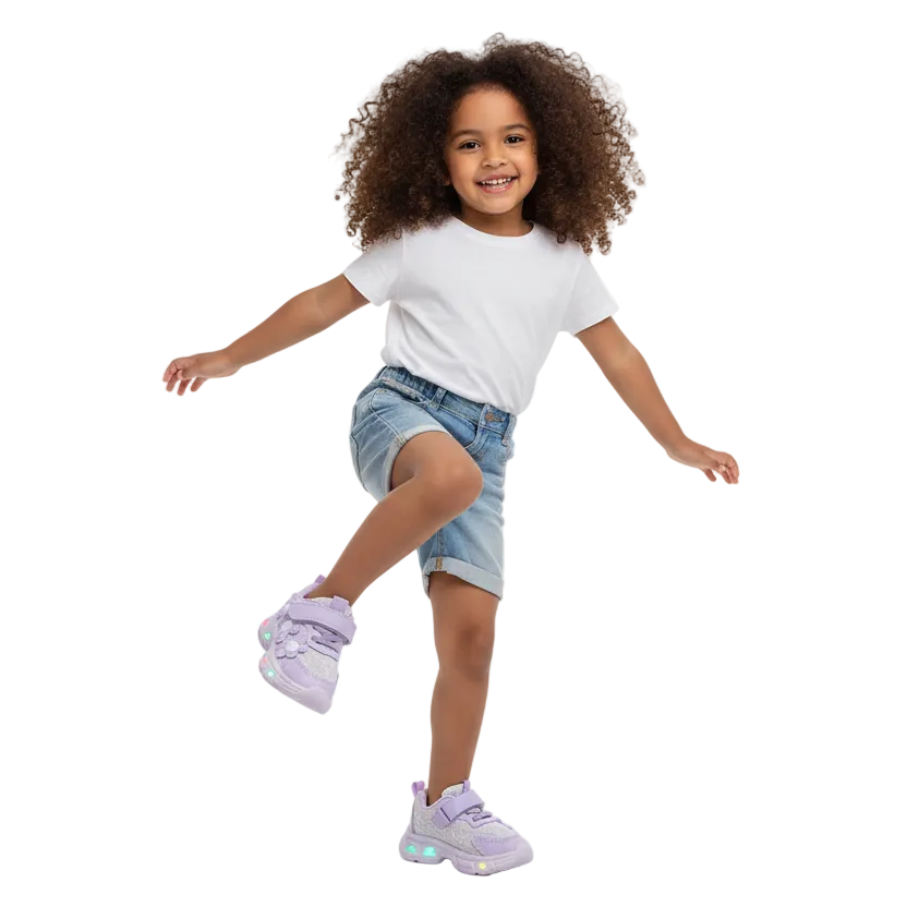 Girls Petal Princess Light-Up Sneakers