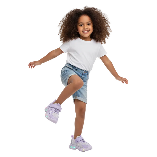 Girls Petal Princess Light-Up Sneakers