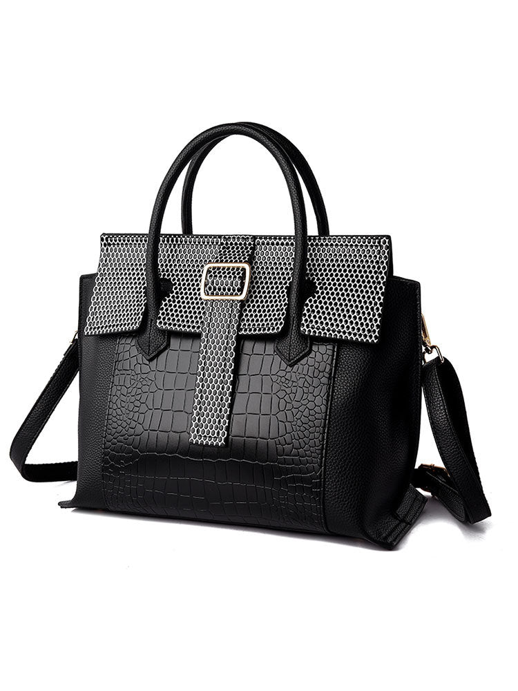 ZYLUS Buckle Classic Large Capacity Tote Bag / Handbag