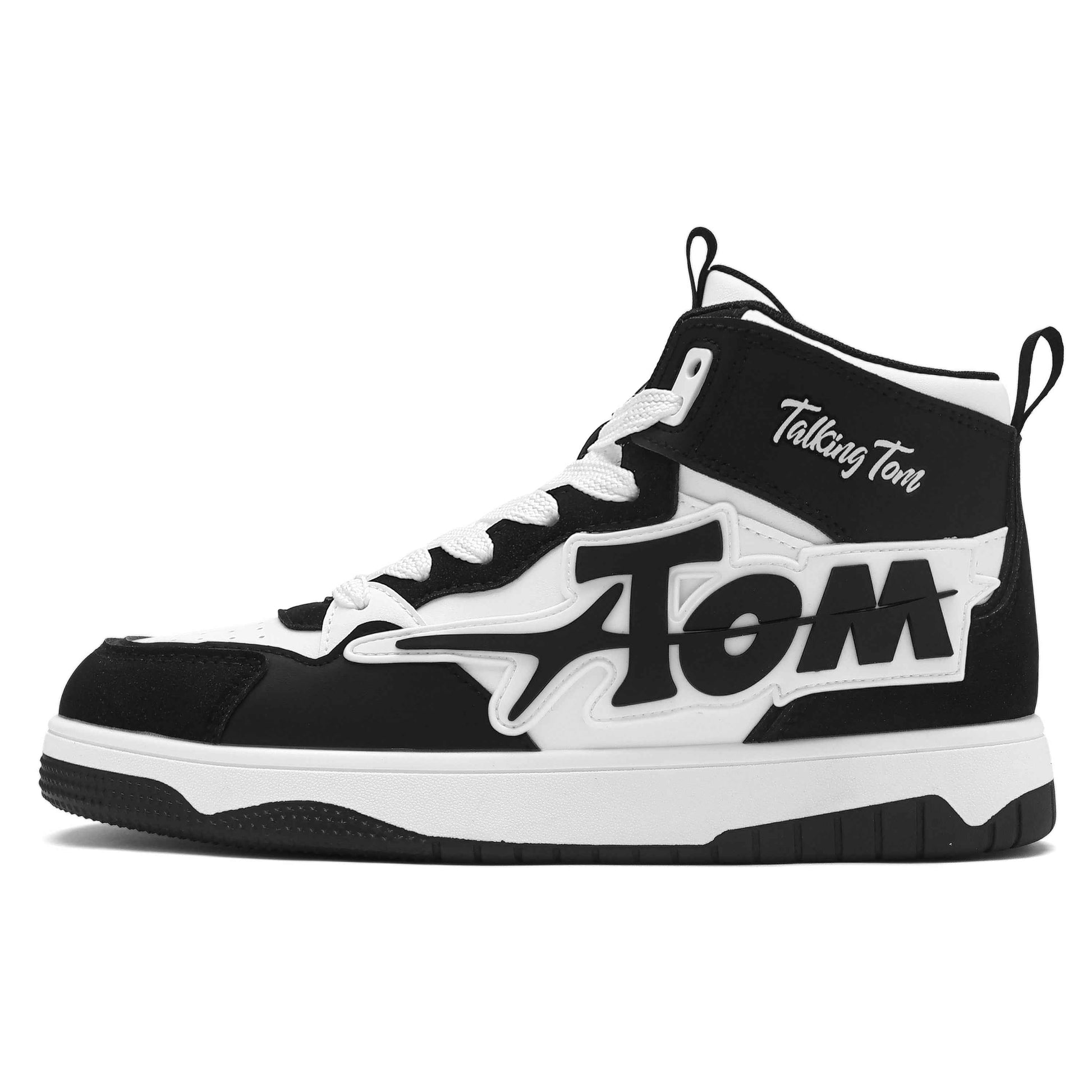 TALKING TOM | Sports High Top Board Shoes - Black/White
