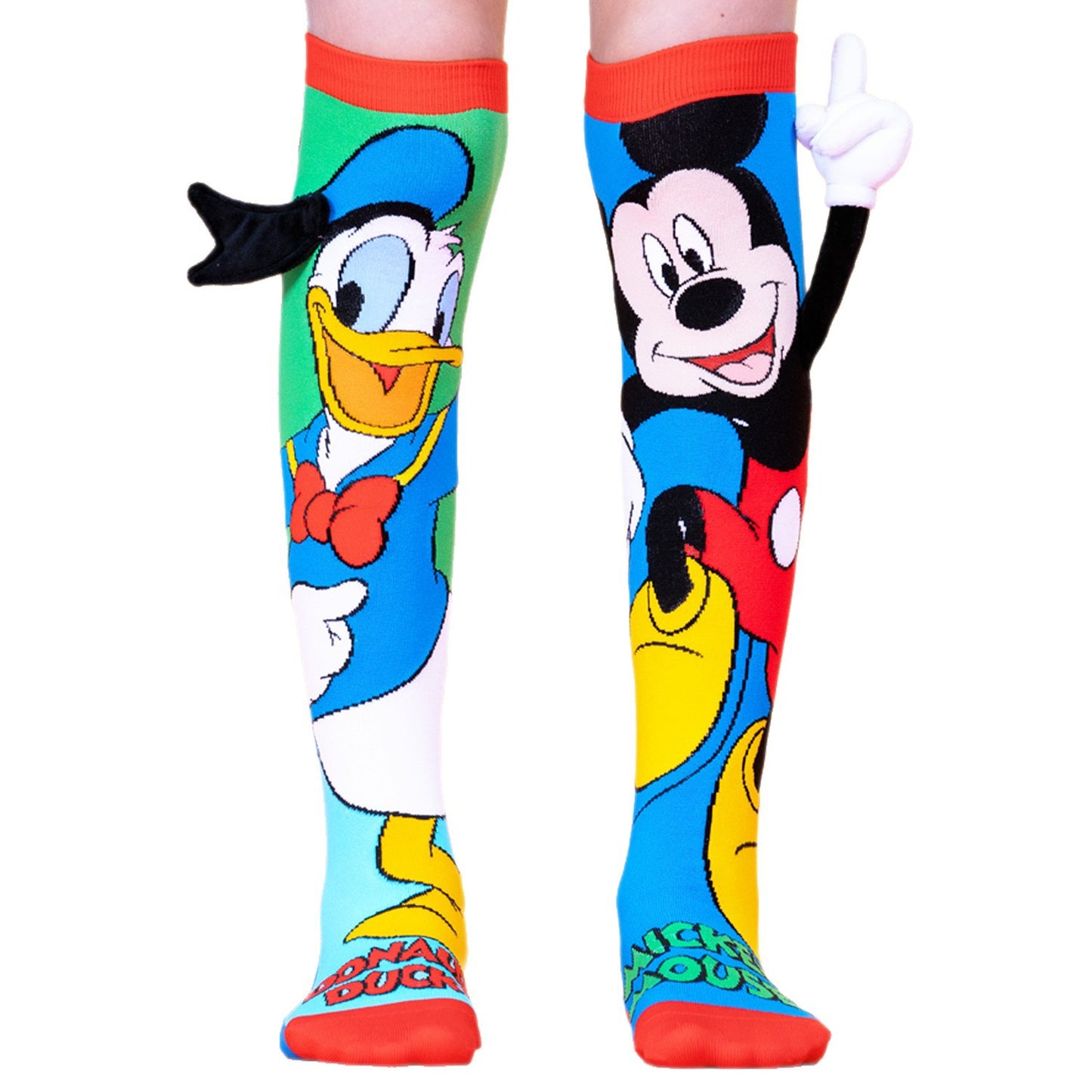 Mickey & Friends Mismatched 3D Knee-High Crazy Socks