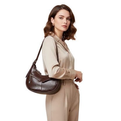 Retro Multi-Pocket Crescent Crossbody/Handbag