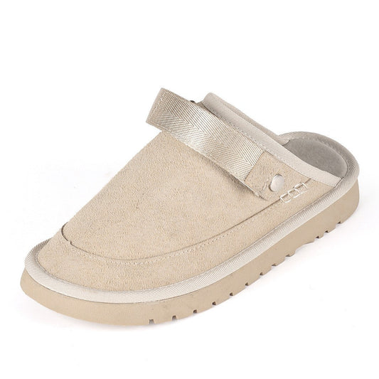 Women's Mulleus Cowhide Sandals - Biege